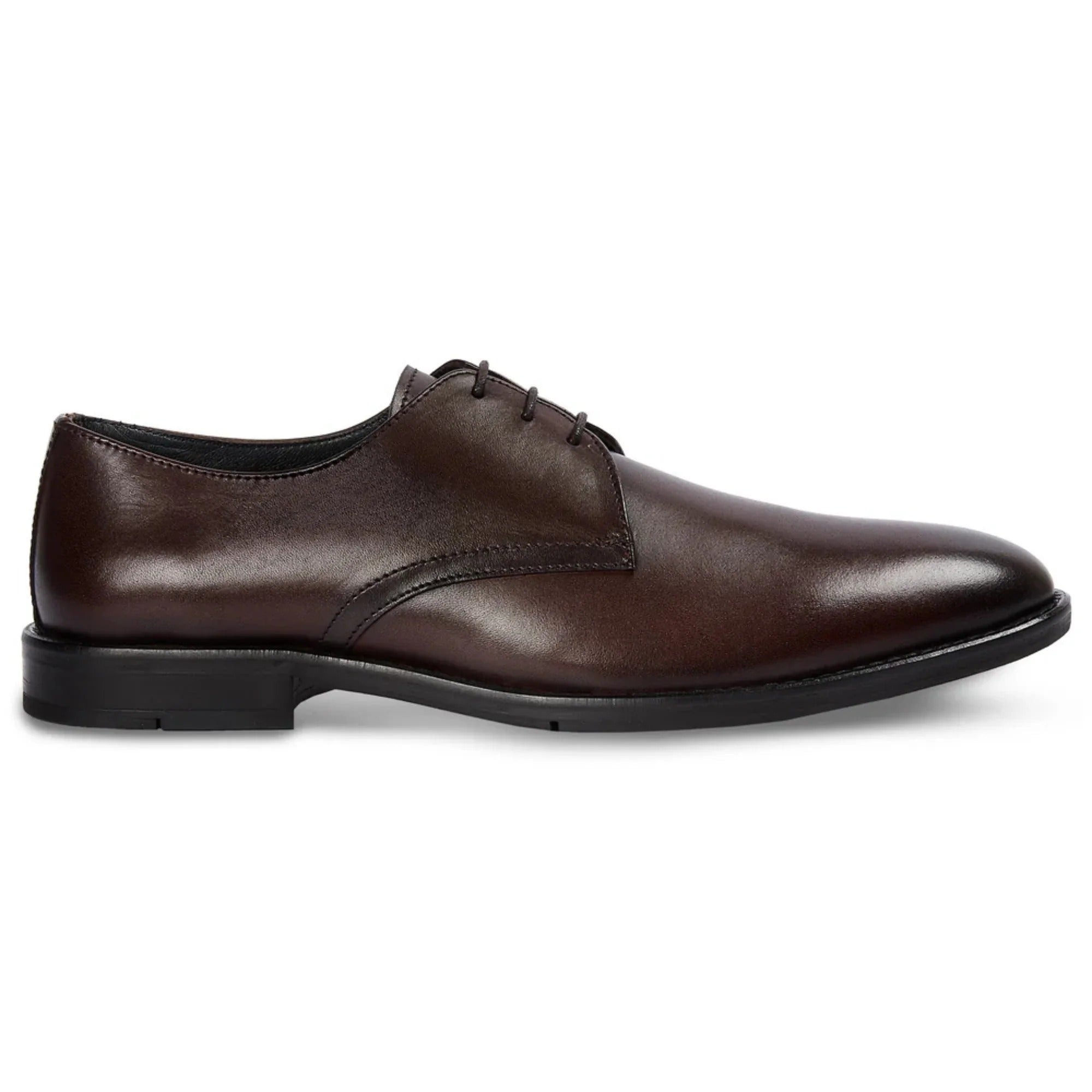Henley - Klassieke bruine Derby-schoenen met gladde neus voor heren