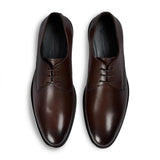 Henley - Klassieke bruine Derby-schoenen met gladde neus voor heren