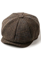 Cavani Martez Hoed - Heren Grandad Hoed Marineblauwe Platte Pet Visgraat Vintage Retro Del Boy Klassieke Gatsby Peaky Blinders