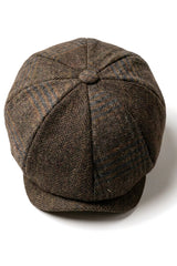 Cavani Martez Hoed - Heren Grandad Hoed Marineblauwe Platte Pet Visgraat Vintage Retro Del Boy Klassieke Gatsby Peaky Blinders