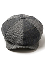Cavani Martez Hoed - Heren Grandad Hoed Marineblauwe Platte Pet Visgraat Vintage Retro Del Boy Klassieke Gatsby Peaky Blinders