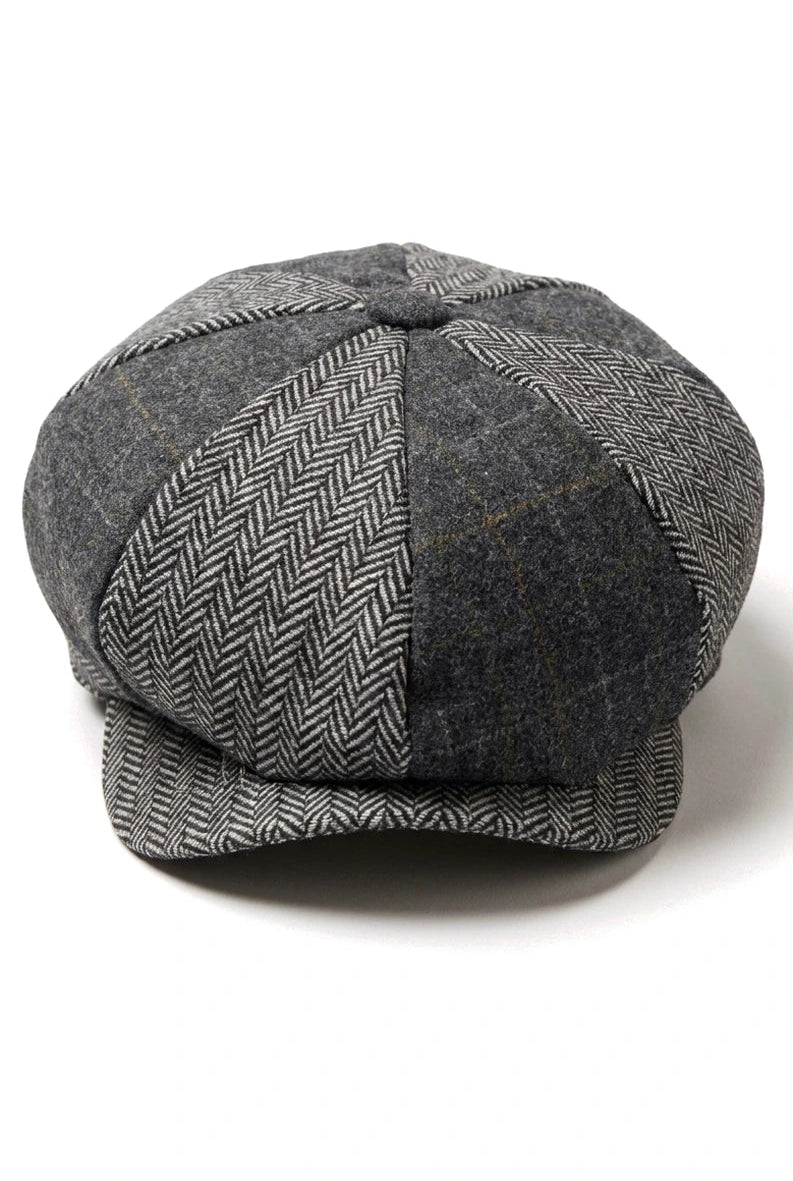 Cavani Martez Hoed - Heren Grandad Hoed Marineblauwe Platte Pet Visgraat Vintage Retro Del Boy Klassieke Gatsby Peaky Blinders