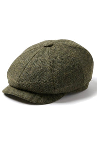 Cavani Martez Hoed - Heren Grandad Hoed Marineblauwe Platte Pet Visgraat Vintage Retro Del Boy Klassieke Gatsby Peaky Blinders