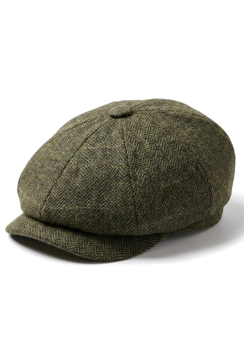 Cavani Martez Hoed - Heren Grandad Hoed Marineblauwe Platte Pet Visgraat Vintage Retro Del Boy Klassieke Gatsby Peaky Blinders