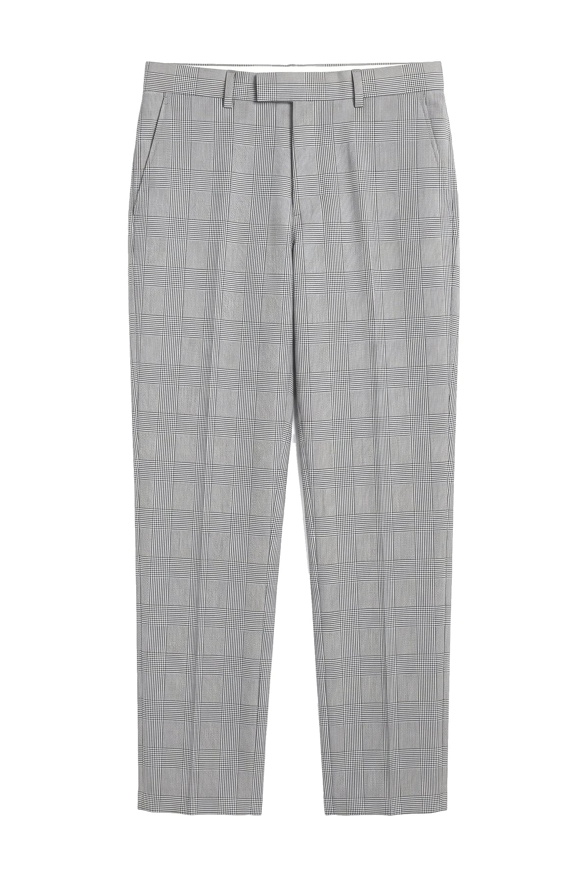 Hugo - Heren Geruite Grijze Broek