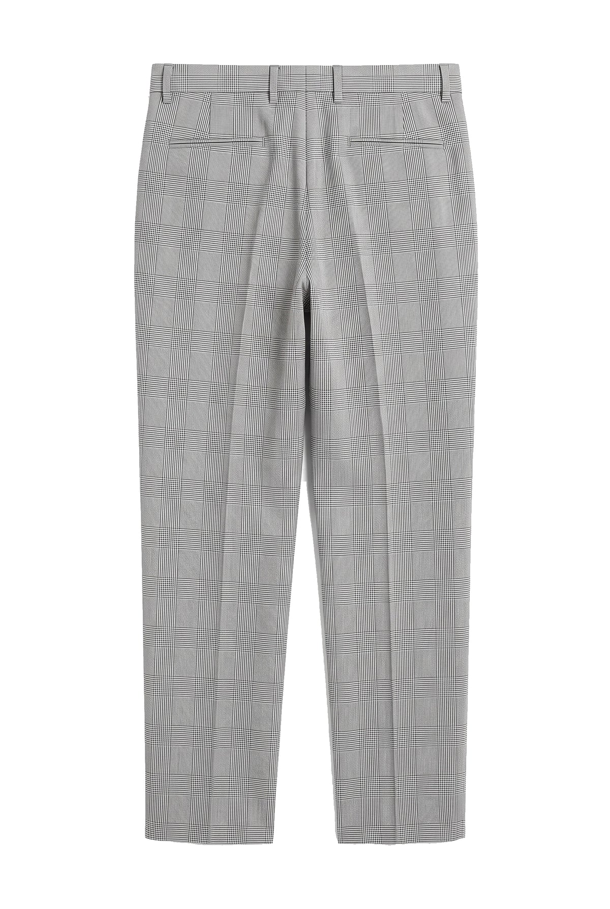 Hugo - Heren Geruite Grijze Broek