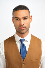 James - Heren Camelbruin Wollen Vest