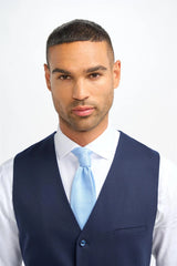 James - Heren marineblauw wollen vest