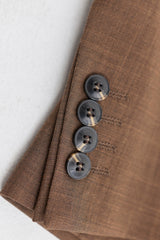 James Heren 3-delig Effen Bruin Pak met Klassieke Pasvorm