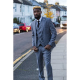 James Men's 3-Piece Grey Classic Fit Suit