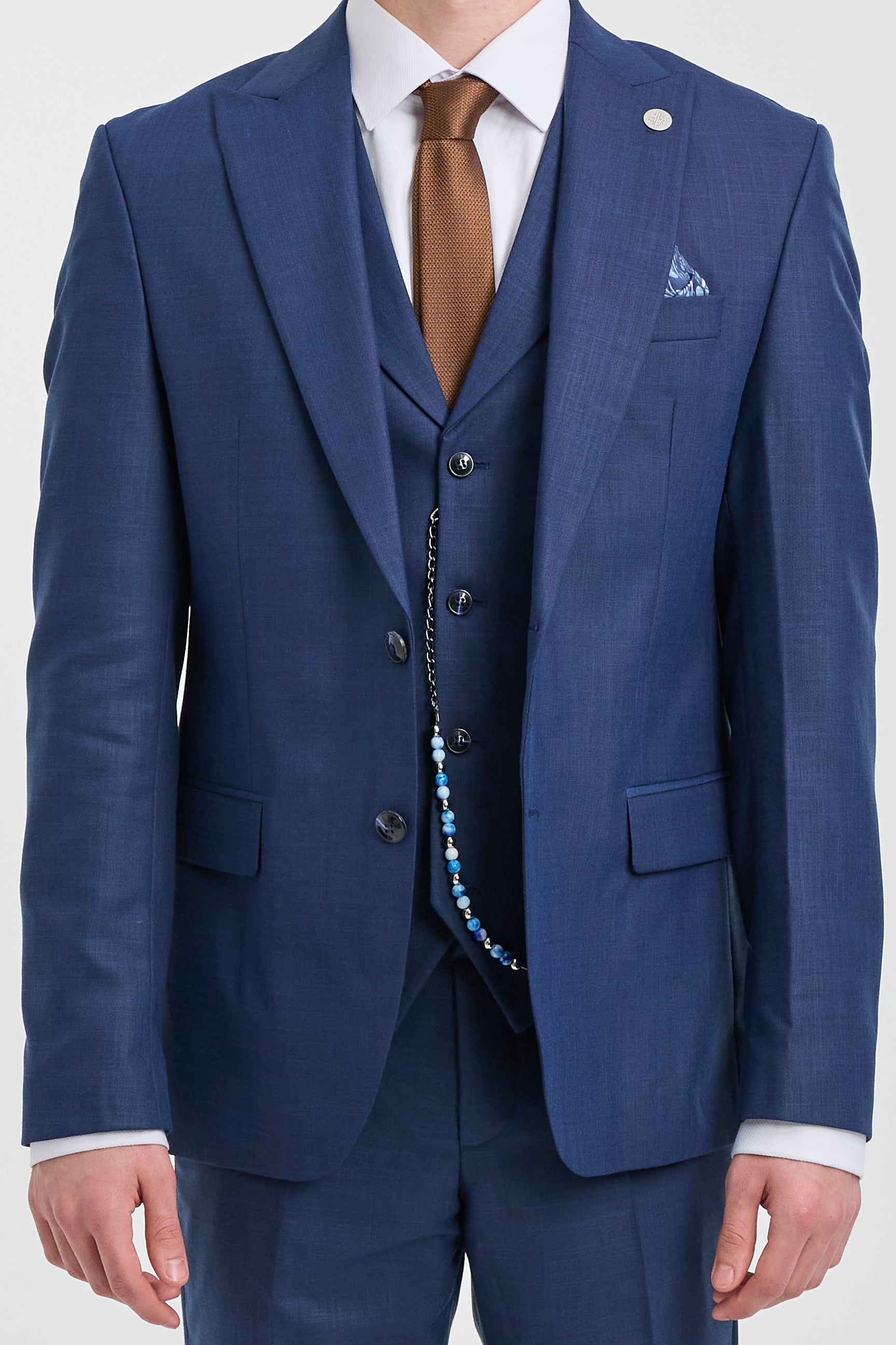 James Heren 3-delig Marineblauw Tailored Fit Pak