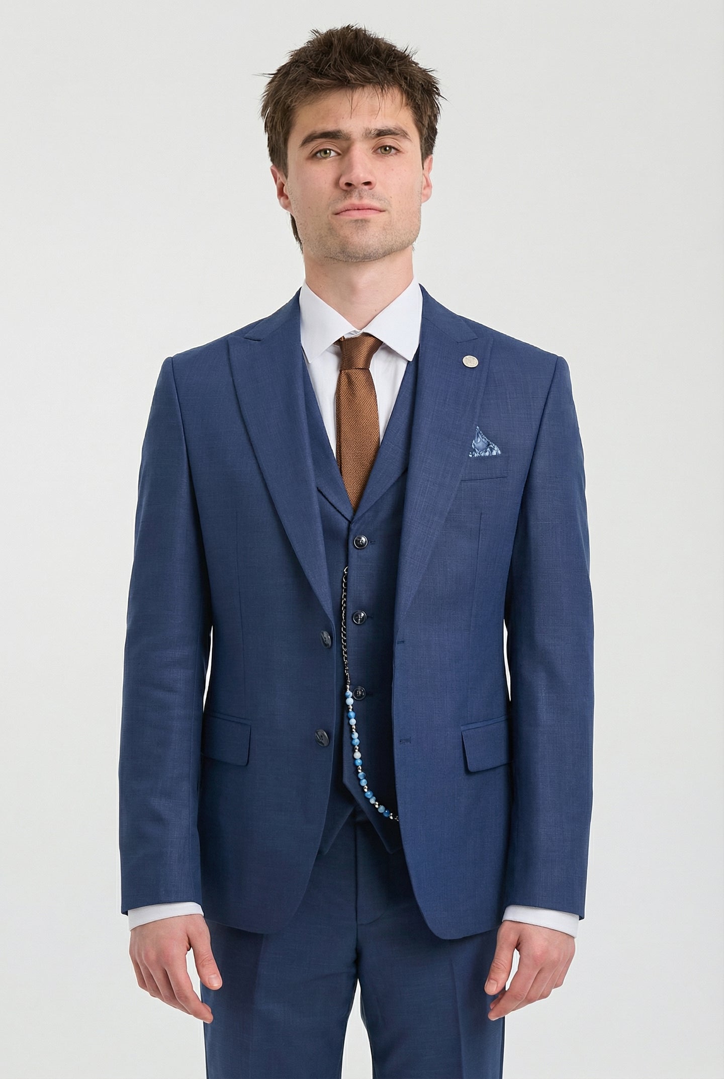 James Heren 3-delig Marineblauw Tailored Fit Pak
