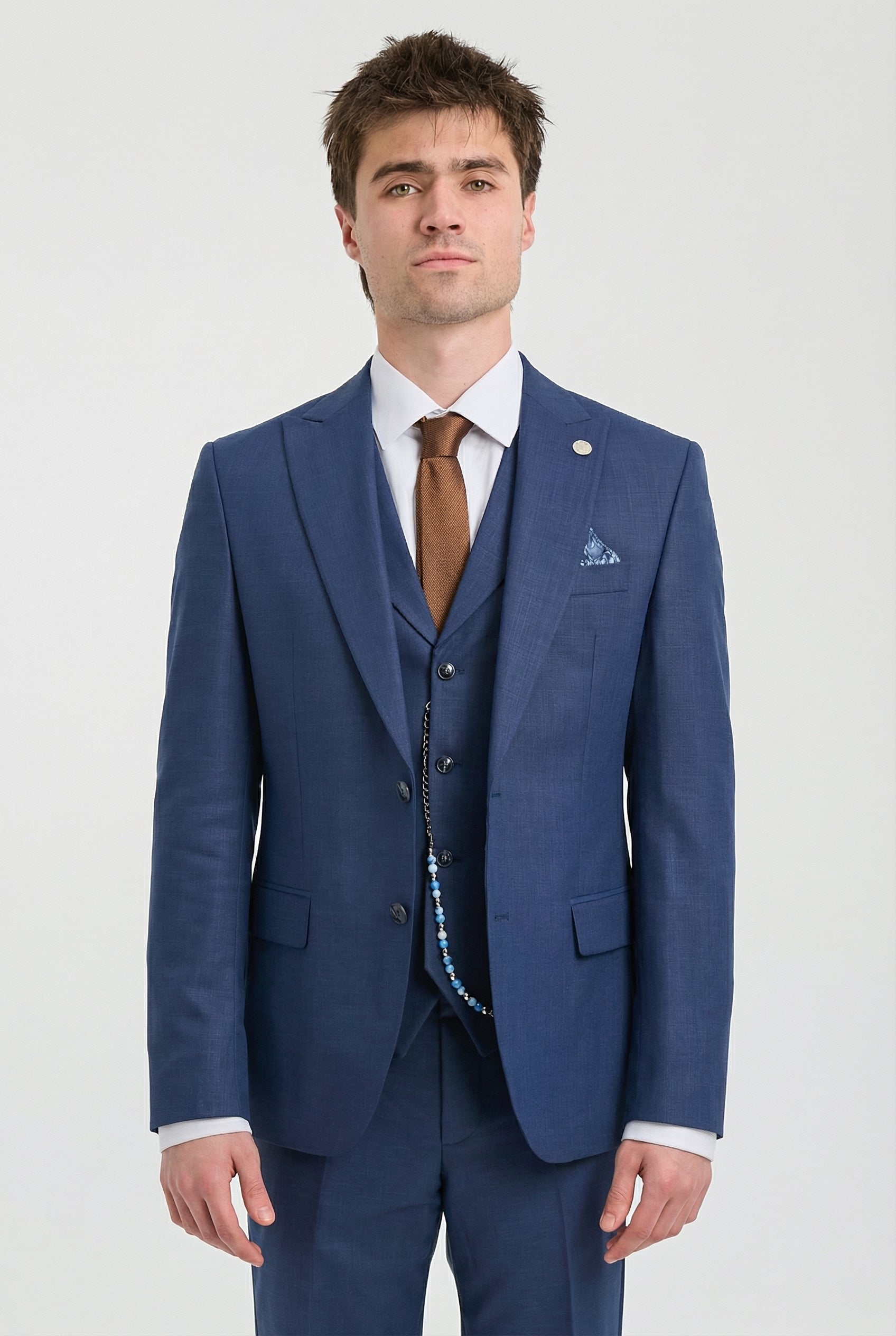 James Heren 3-delig Marineblauw Tailored Fit Pak