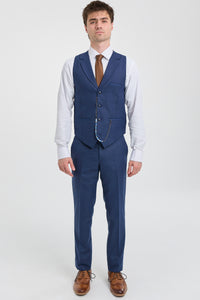 James Heren 3-delig Marineblauw Tailored Fit Pak