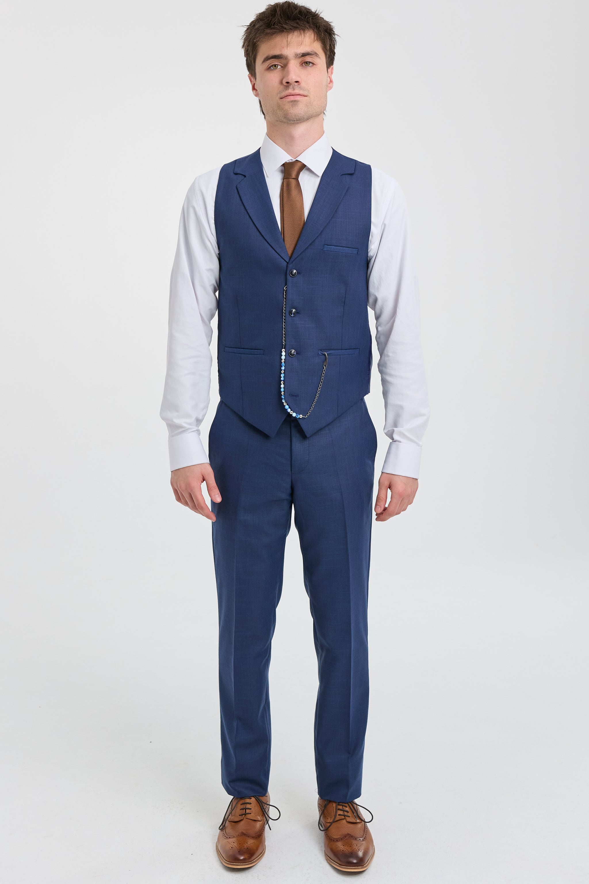 James Heren 3-delig Marineblauw Tailored Fit Pak