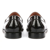 Joseph - Heren zwarte penny loafers met hoogglans afwerking