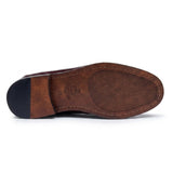 Joseph - Heren Penny Loafers van bordeauxrood lakleer