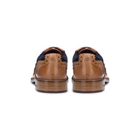 Kids Real Leather Brogues Laced Smart Formal Vintage Classic Peaky