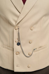 Heren dubbelrijs vest met ketting - Cavani Lennox