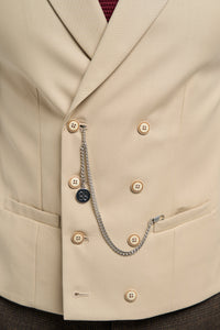 Heren dubbelrijs vest met ketting - Cavani Lennox