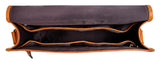 Genuine Leather Laptop Messenger Bag - Up-to 15" - Tan