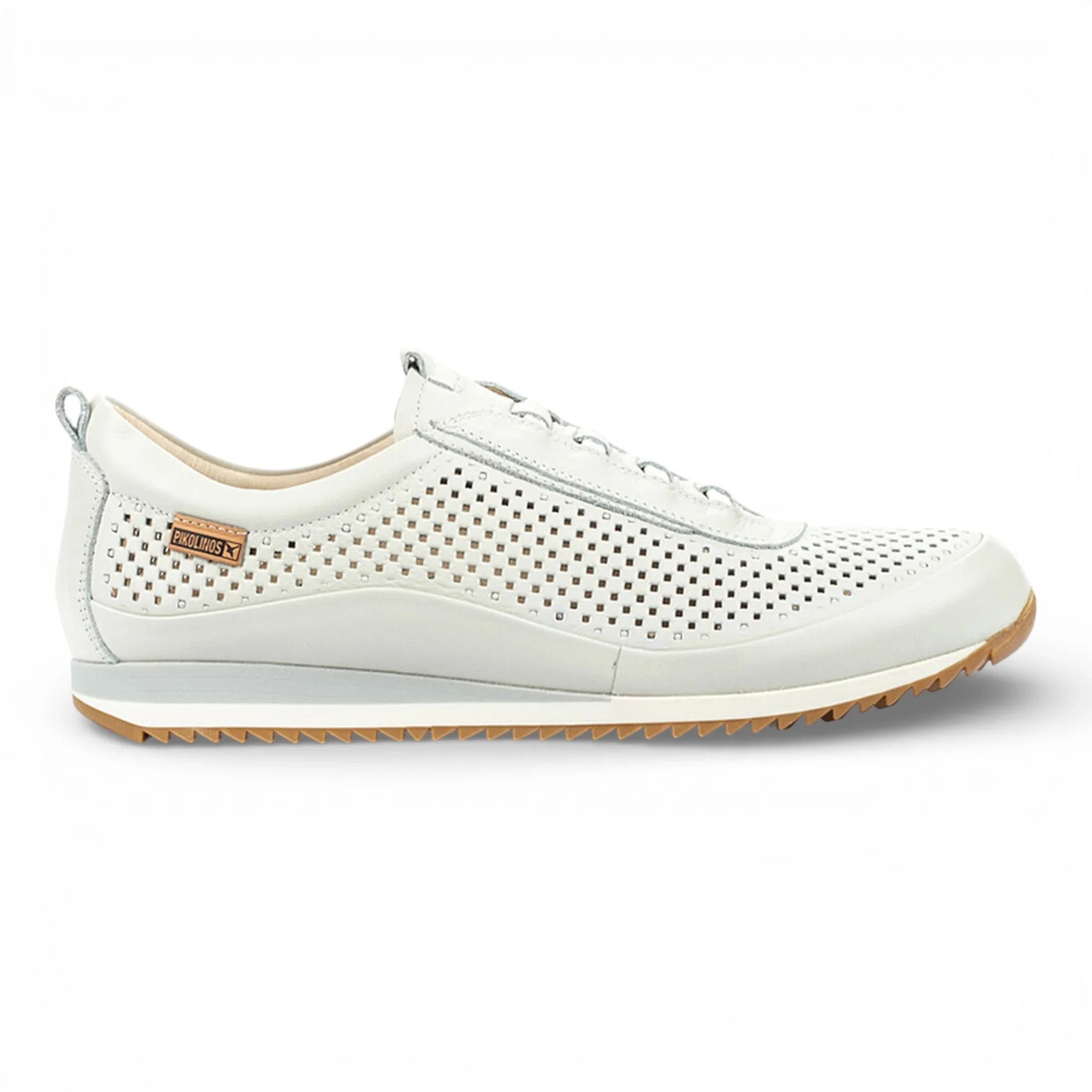 Liverpool - Heren witte leren instapsneakers met elastische tailleband