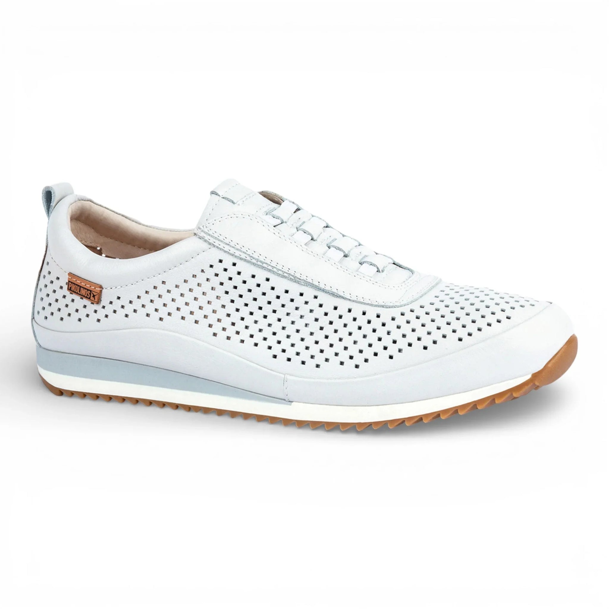 Liverpool - Heren witte leren instapsneakers met elastische tailleband
