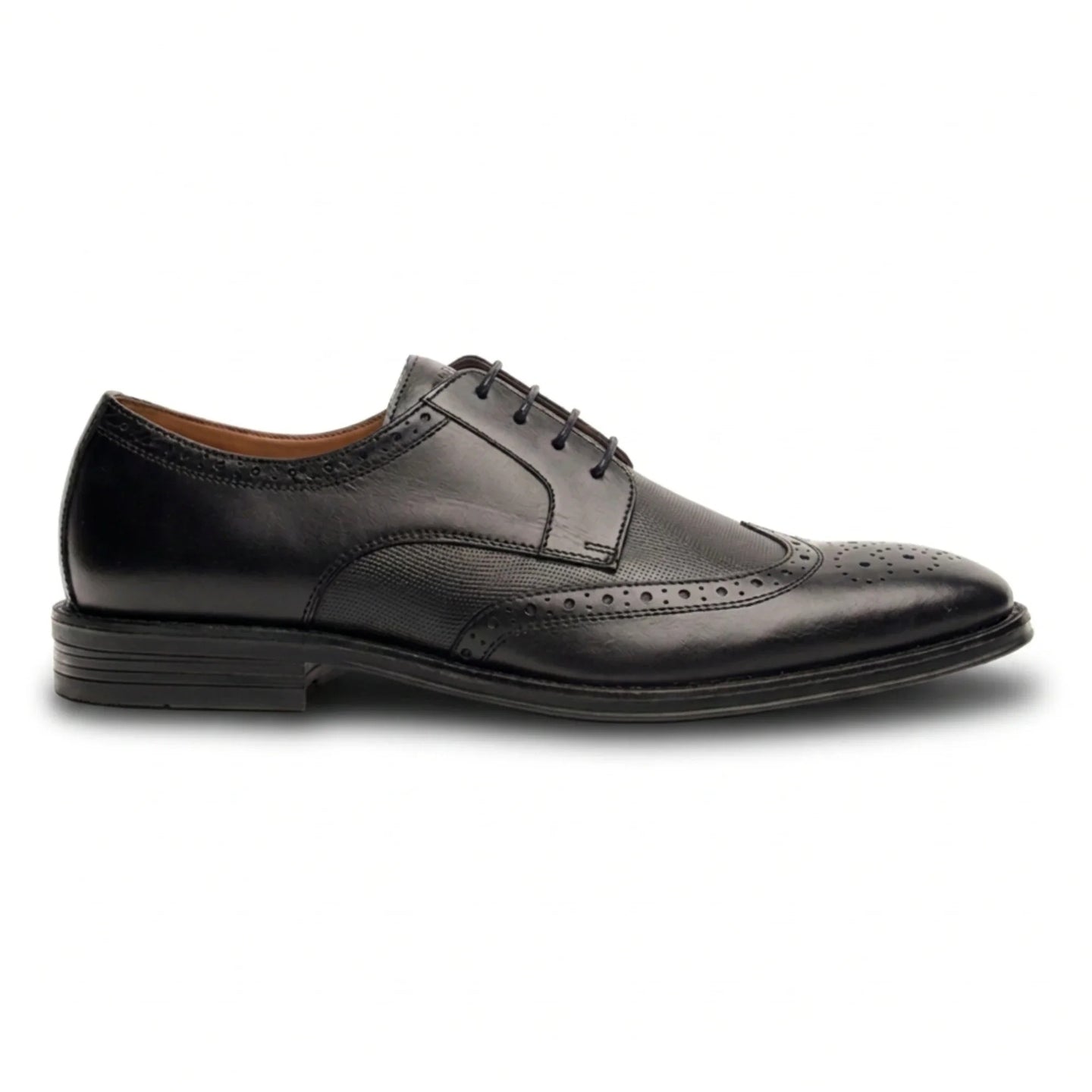 Lorenzo - Herenschoenen van zwart gepolijst leer (Oxfords)