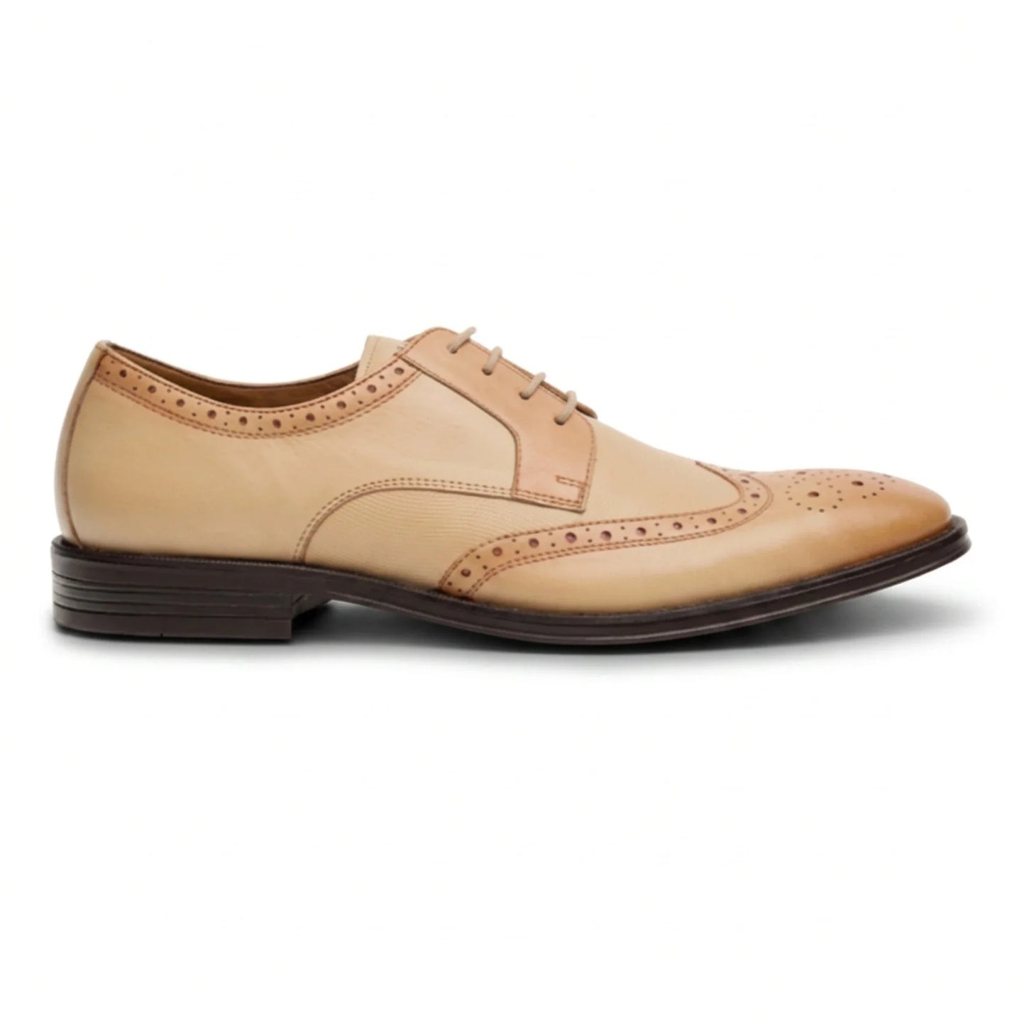 Lorenzo - Ivoorwitte Oxford schoenen voor heren