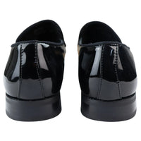 Men's Moccasin Loafers Shoes Leather Black Lined Slip On Velvet Smart Formal Shoe