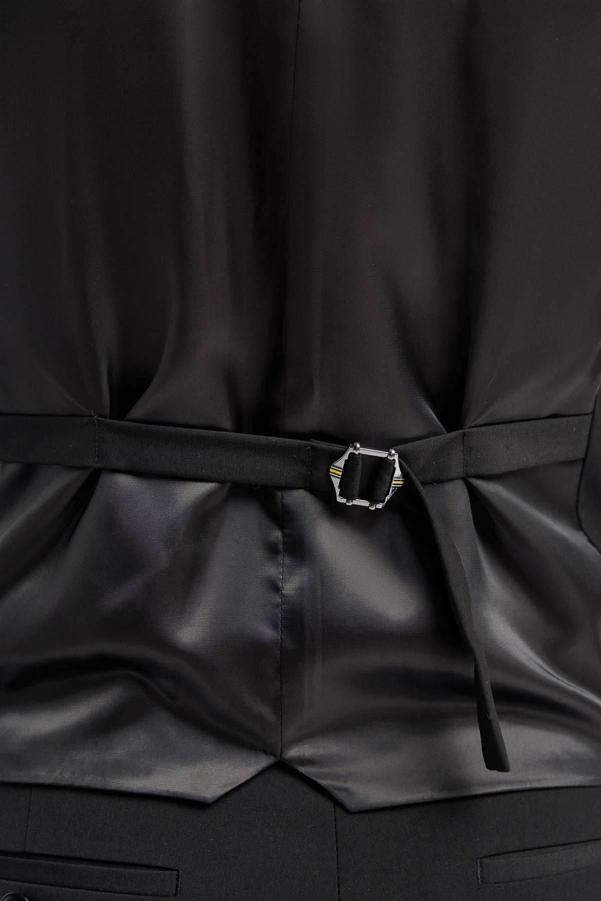 Malibu - Heren Zwart Tailored Fit Gilet