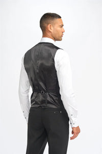 Malibu - Heren Zwart Tailored Fit Gilet