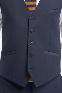 Malibu - Heren Marineblauw Tailored Fit Gilet