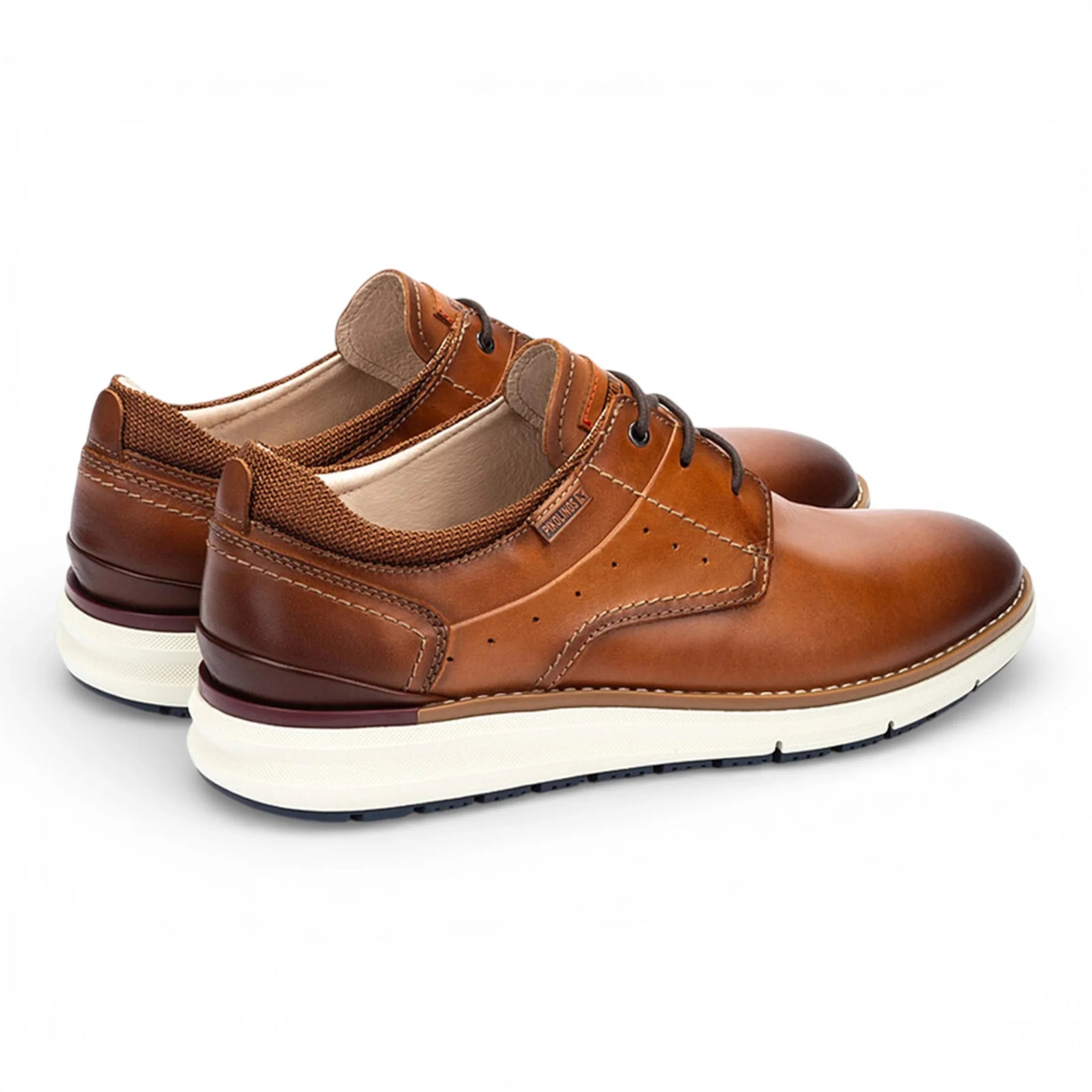 Manacor - Bruine leren vetersneakers voor heren