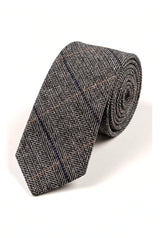 Marc Darcy Heren Tweed Herringbone Textuur Marc Darcy Stropdassen Klassiek Vintage Retro DX7