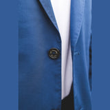 Mario - Men's 2 Piece Summer Suit Blue Office Wedding Classic Italian