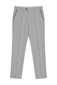 Mark - Beige geruite herenbroek