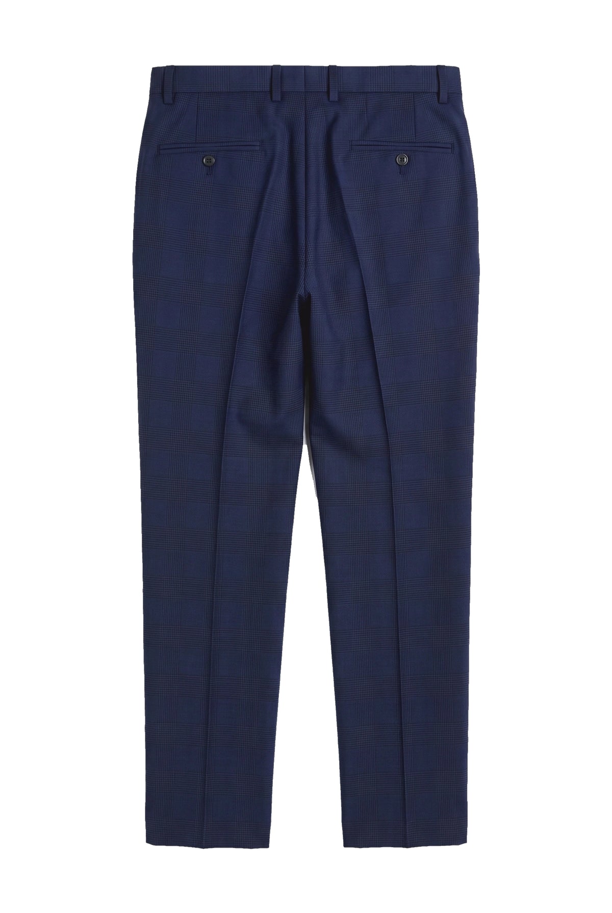 Mark - Heren marineblauwe geruite broek