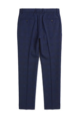 Mark - Heren marineblauwe geruite broek