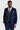 Mayfair marineblauw pak met textuur en Harris marineblauw contrasterend tweed vest.