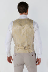 Mayfair - Men's 3 Peice Beige Birdseye Wedding Suit