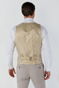 Mayfair - Men's 3 Peice Beige Birdseye Wedding Suit