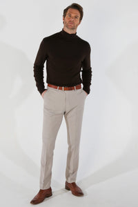 Mayfair - Men's 3 Peice Beige Birdseye Wedding Suit