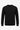 Heren sweatshirt met ronde hals, lange mouwen, stretchstof, zwarte katoenmix.