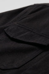 Herenjas van zwarte katoenen twill - Trucker-overhemd