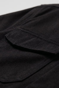 Herenjas van zwarte katoenen twill - Trucker-overhemd