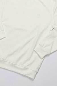 Off-white heren sweatshirt met ronde hals, katoenmix, lange mouwen, stretch pullover