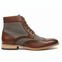 Wingtip Brogue enkellaarsjes voor heren