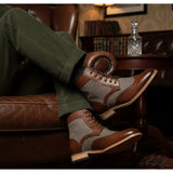 Wingtip Brogue enkellaarsjes voor heren