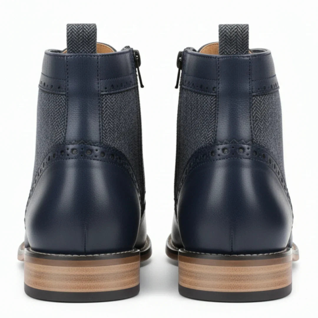 Wingtip Brogue enkellaarsjes voor heren